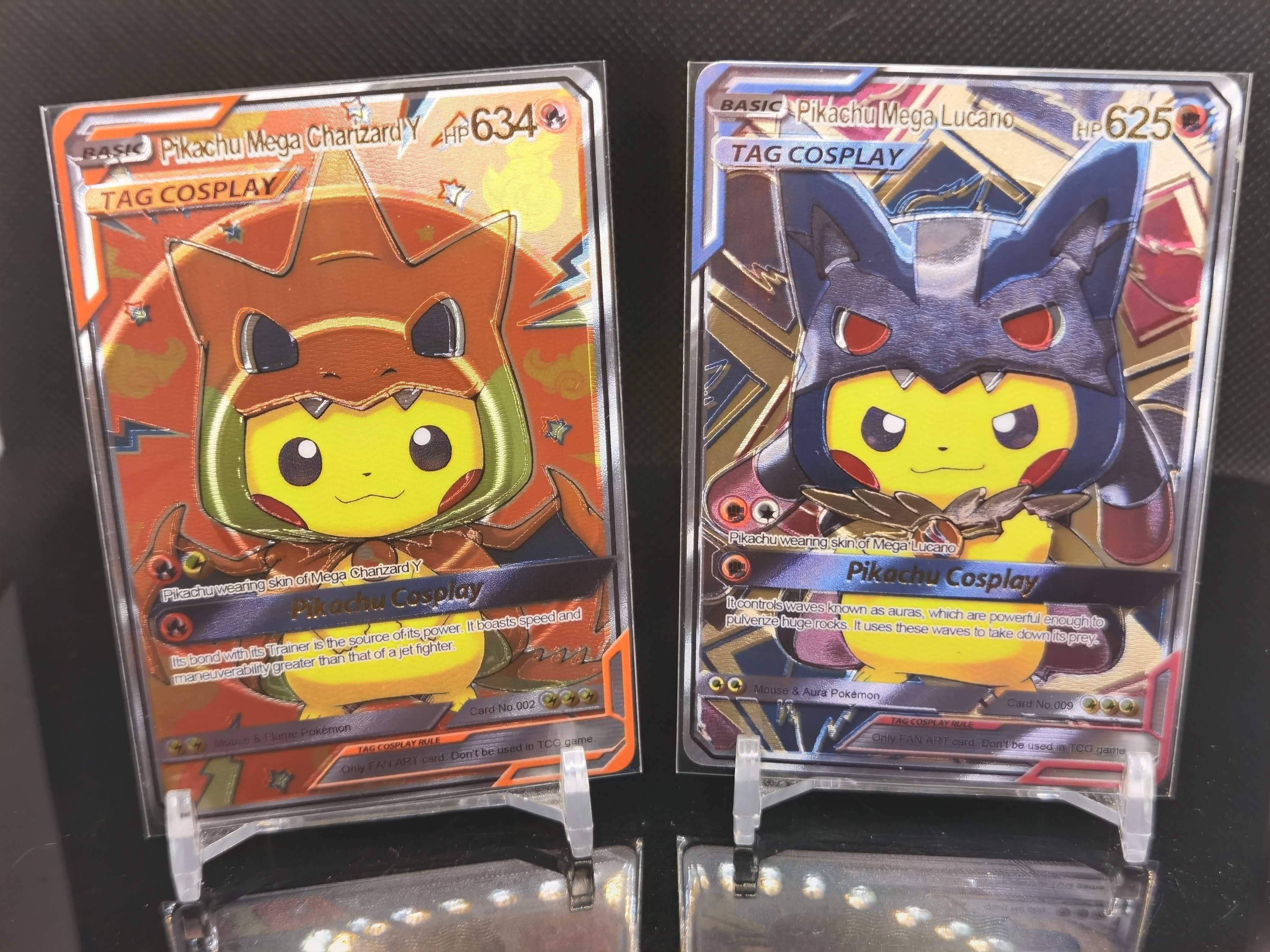 Cartas Pikachu Cosplay Customizadas