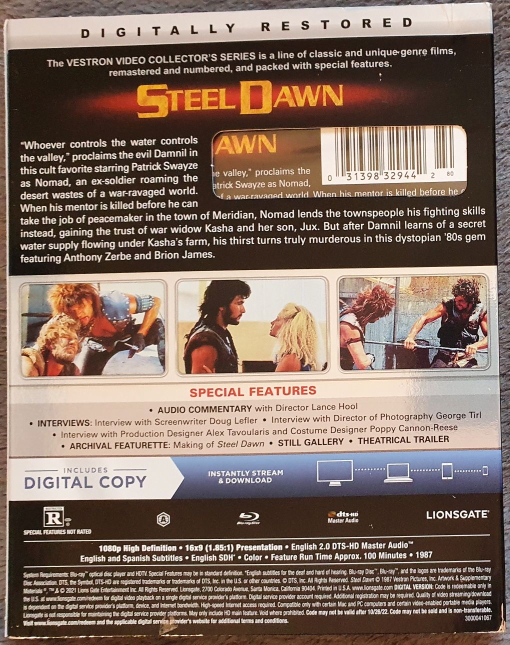 "Stalowy świt" / "Steel Dawn" blu-ray + slipcase USA bez PL