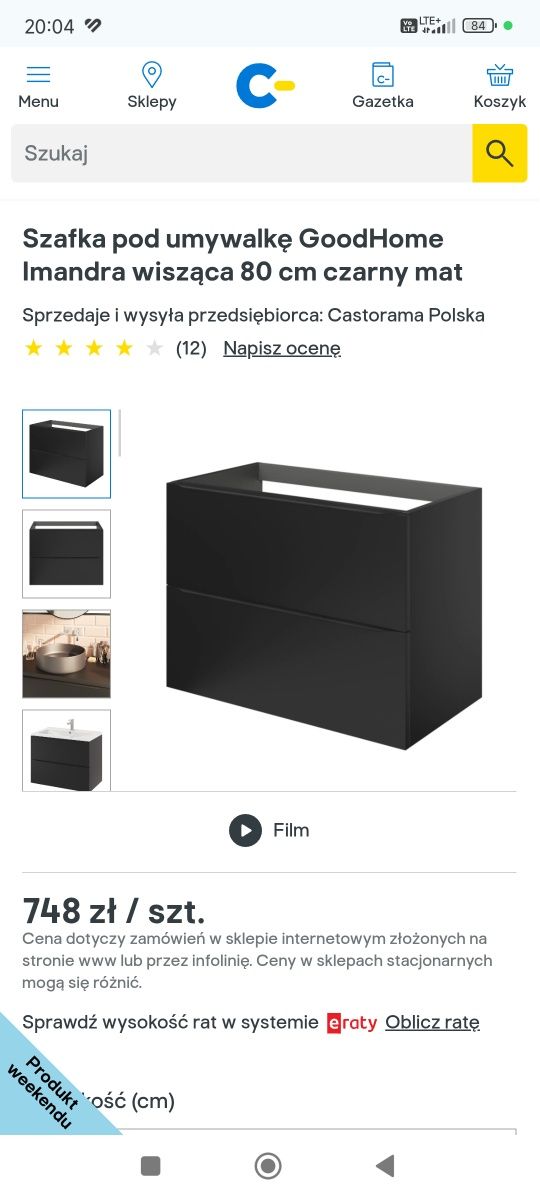 Szafka i umywalka