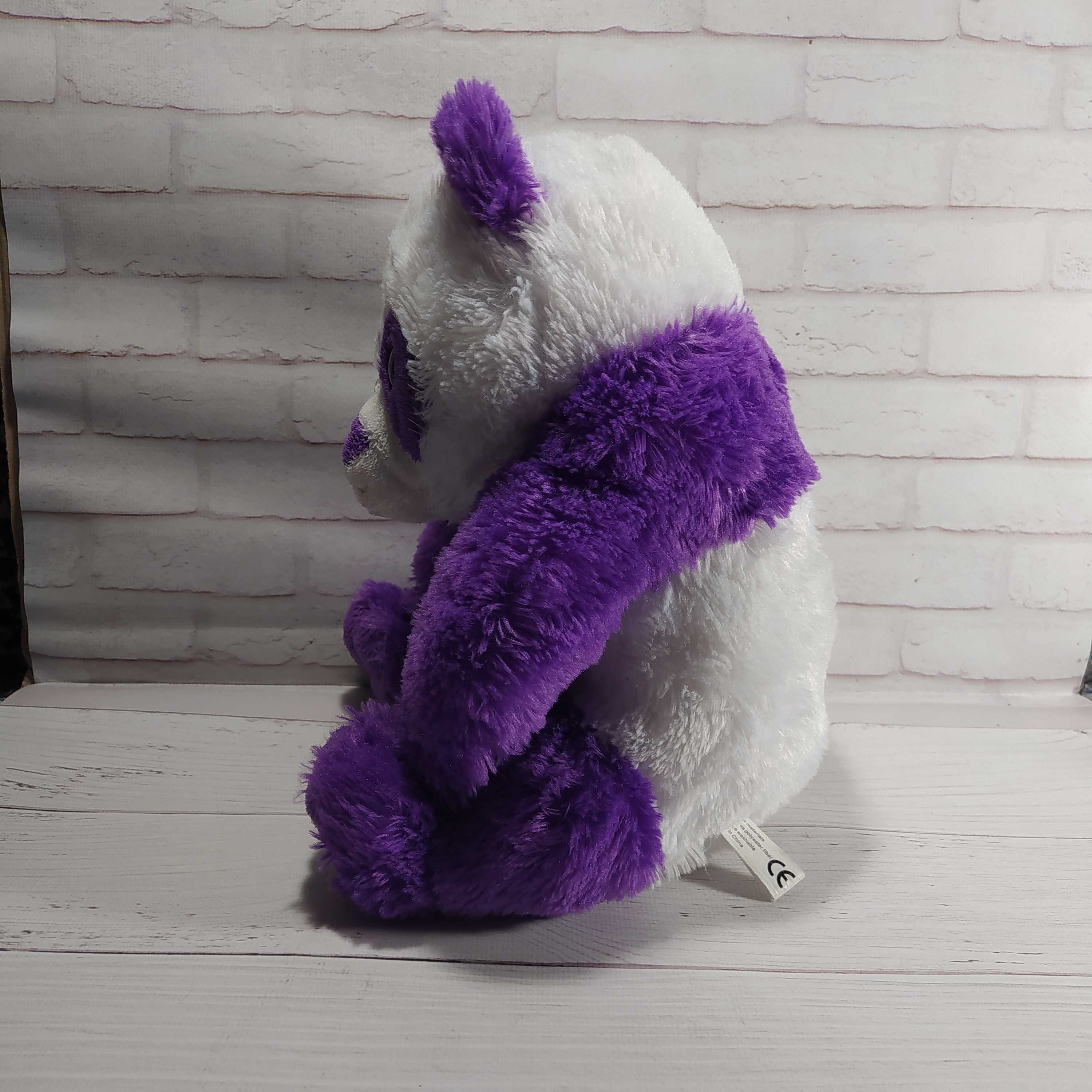 Мягкая игрушка - фиолетовый медведь - панда