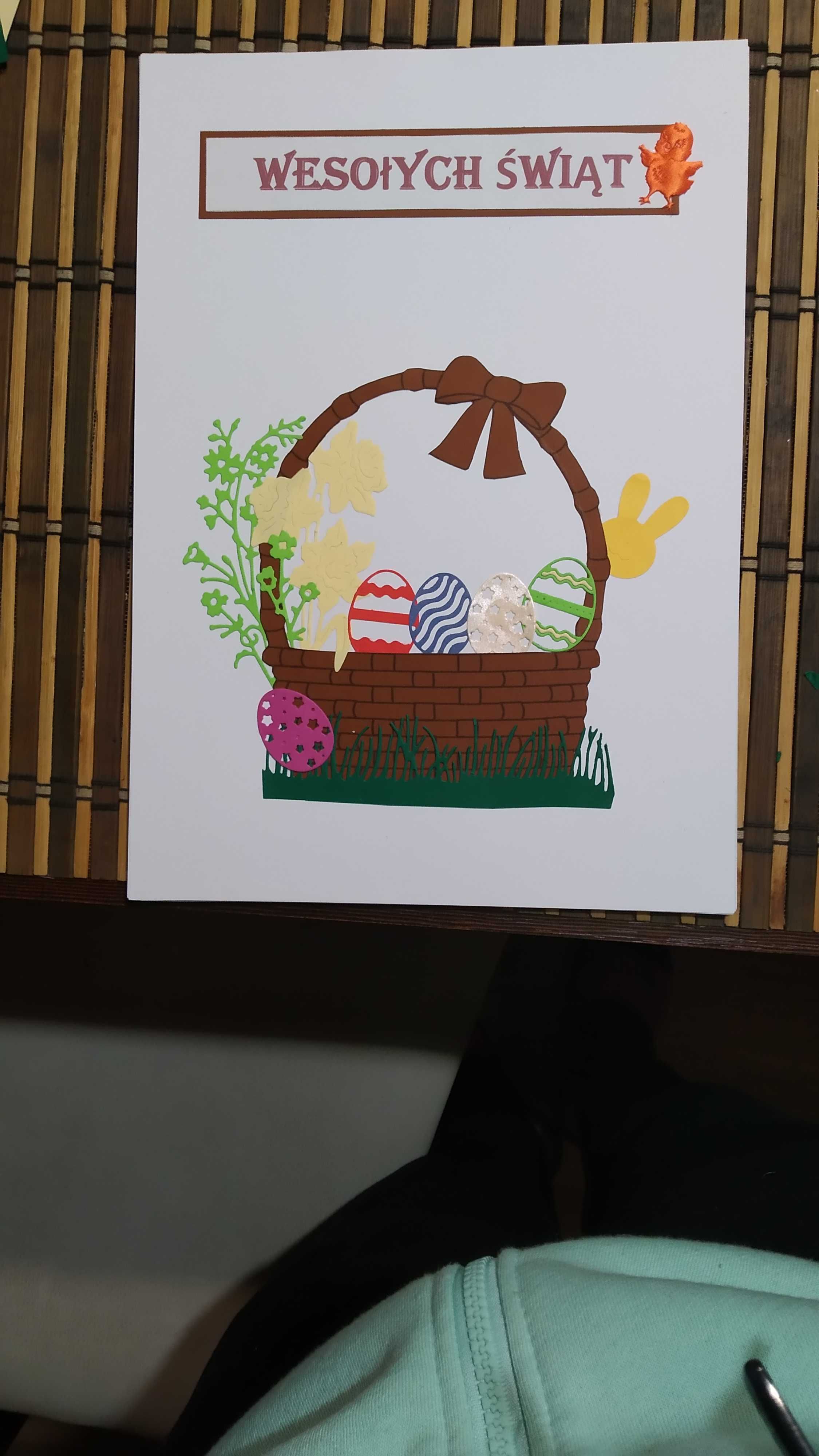 Kartka Wielkanocna, ręcznie robiona, A4