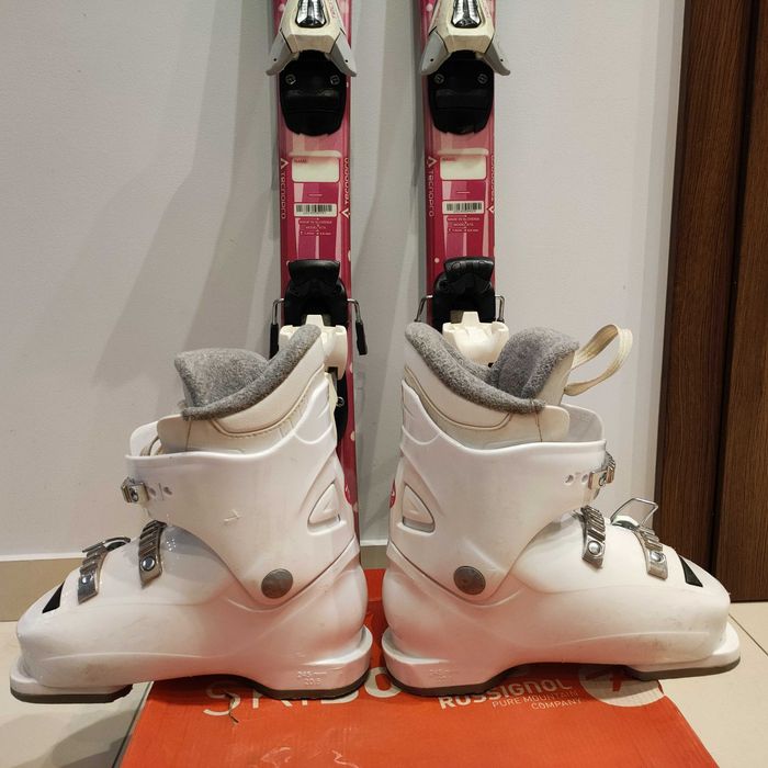 Zestaw narciarski narty dla dziewczynki narty 100cm, buty 20,5cm,gogle
