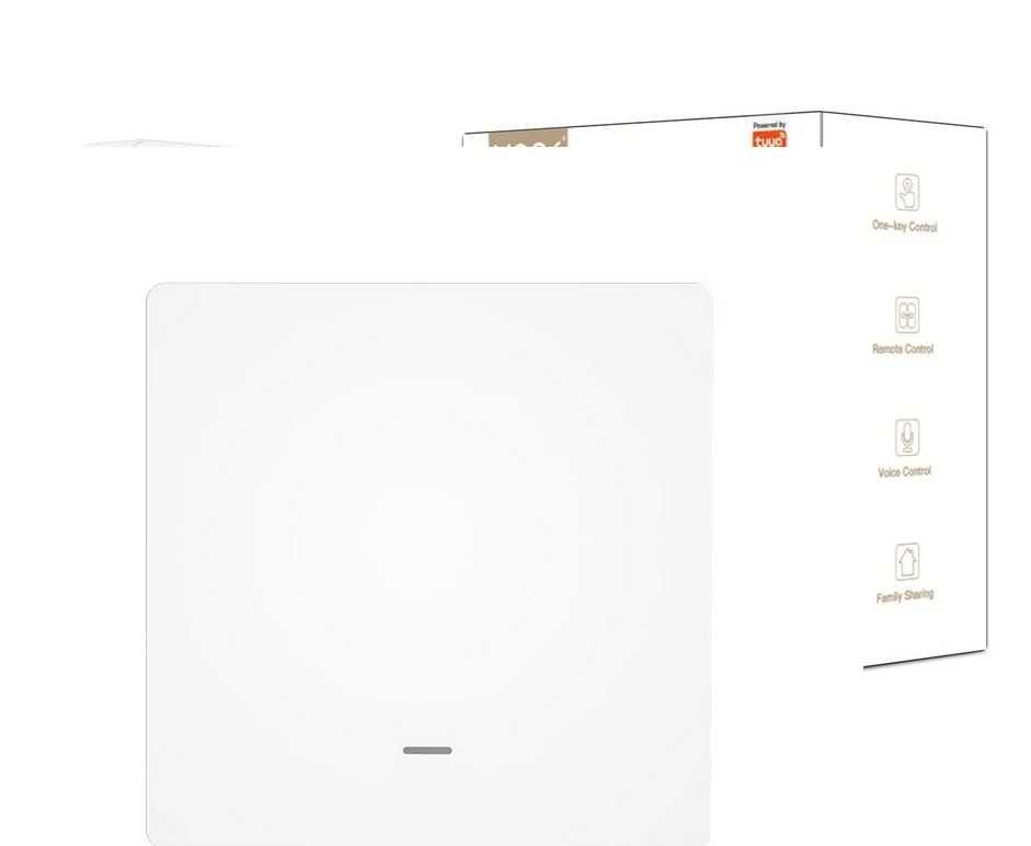 Умный выключатель Moes ZS-B-EU1-WH-MS Zigbee 3.0 1 клавиша Tuya Smart