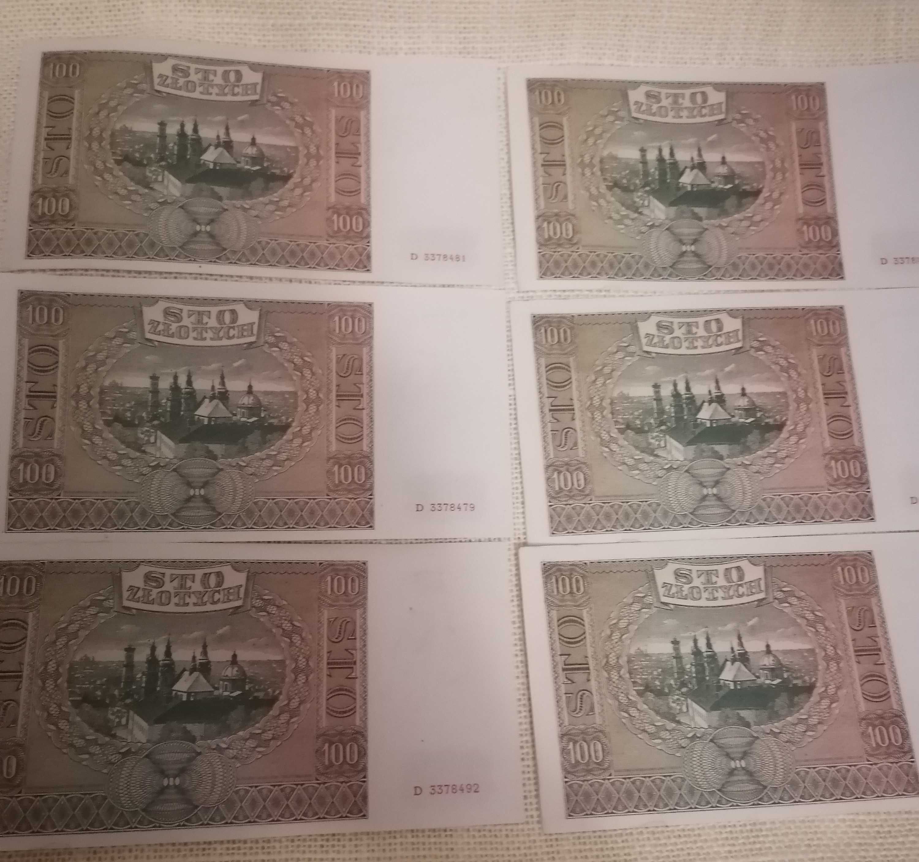 Pamiątki PRL banknoty 100zl