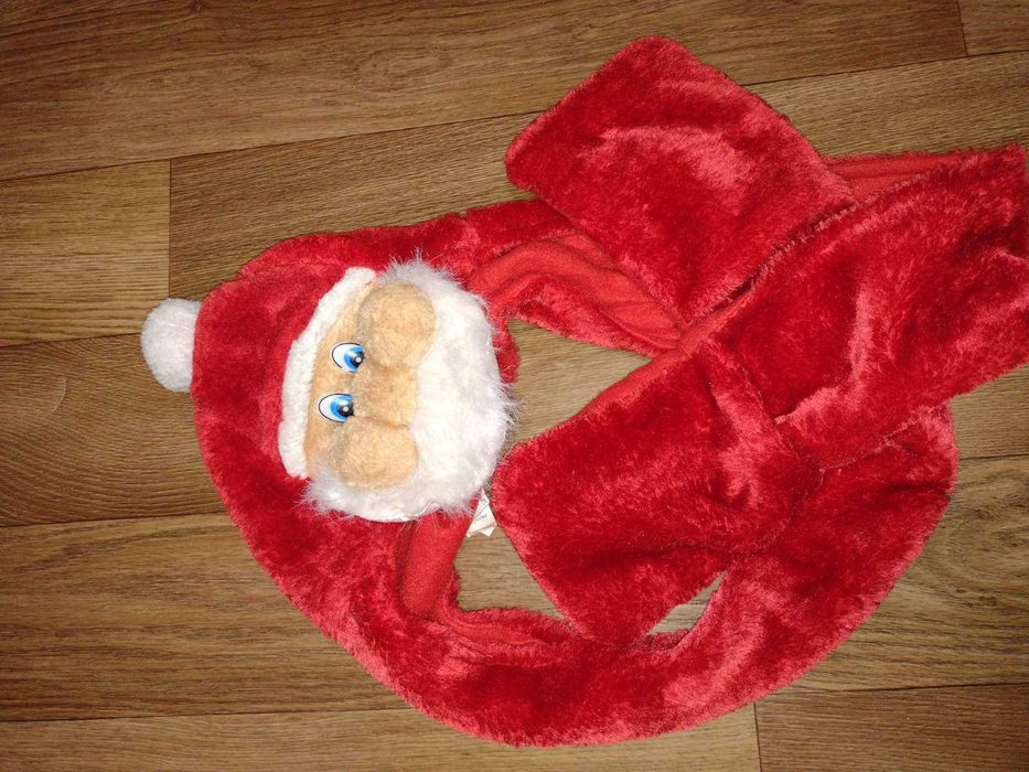 Різдвяна новорічна шапка зверошапка Санта