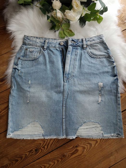 Spódnica jeansowa mini 36 S House denim dżinsowa bawełna nowa