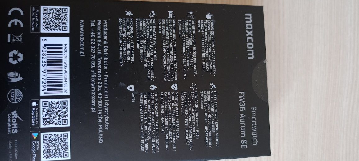 Smartwatch maxcom FW36 Aurum SE czarny