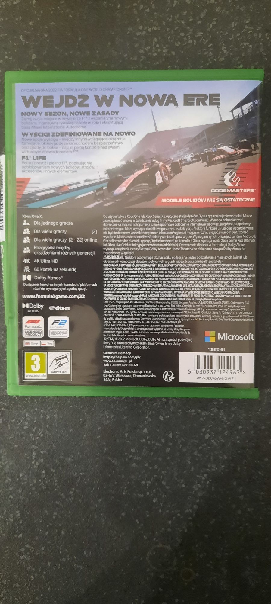 F1 22 xbox one wersja PL