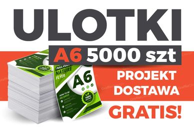 Ulotki A6 / 5000 - wizytówki ulotki baner rollup druk