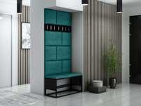 Zestaw loft z panelami do przedpokoju metal +tkanina
