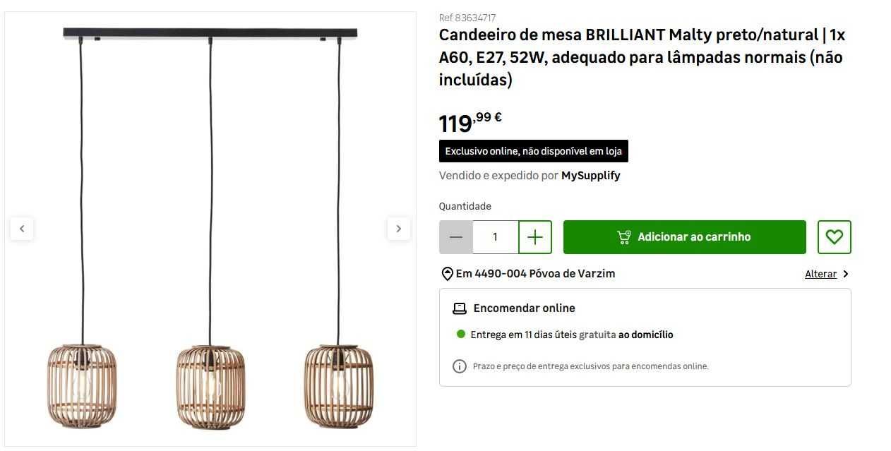 Candeeiro de Teto - Bordesley - Eglo