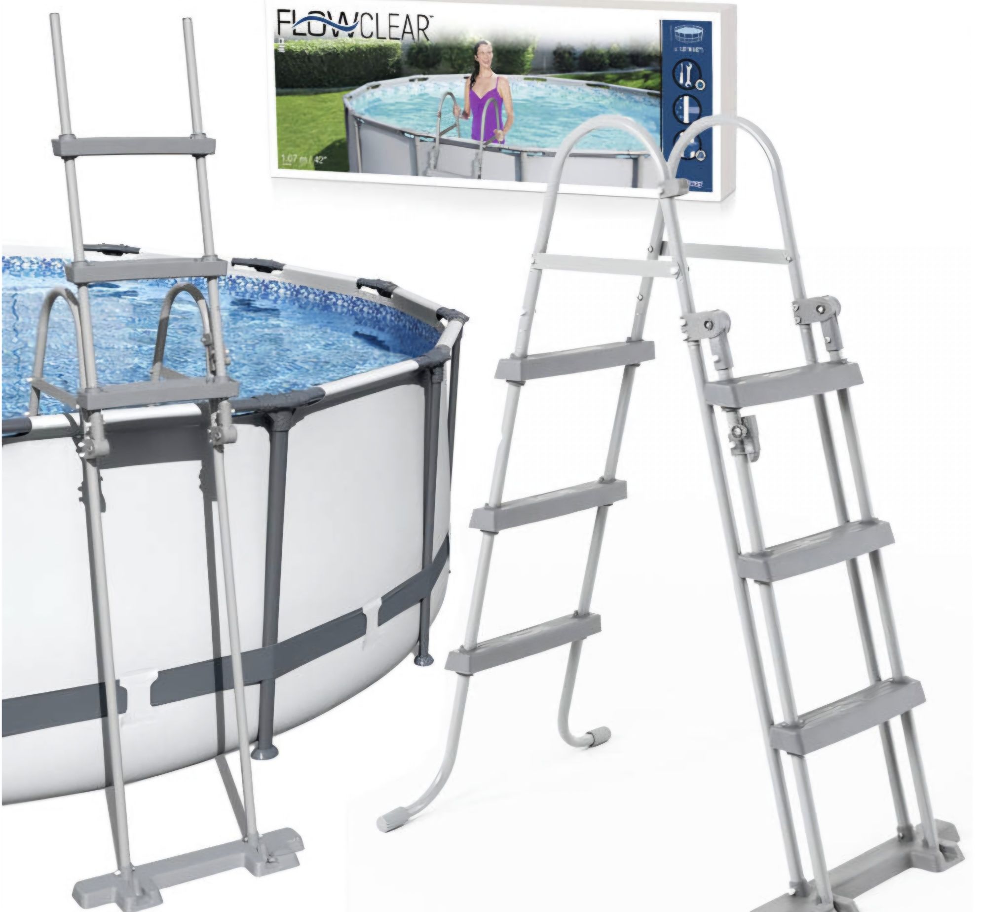 Bestway DRABINKA do basenu 107cm