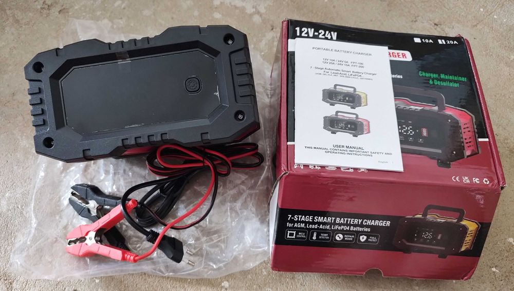 Зарядное устройство аккумулятор 12V 20A 24V 10A Gel LiFePO4 Charger