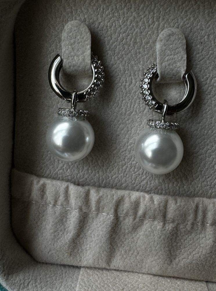Новые в стиле  Mikimoto серёжки,серьги с жемчугом трансформер