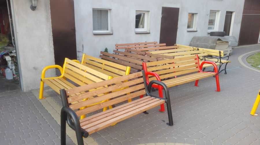 Ławka parkowa miejska ogrodowa ALICJA listwy grube 4,5 cm ATEST