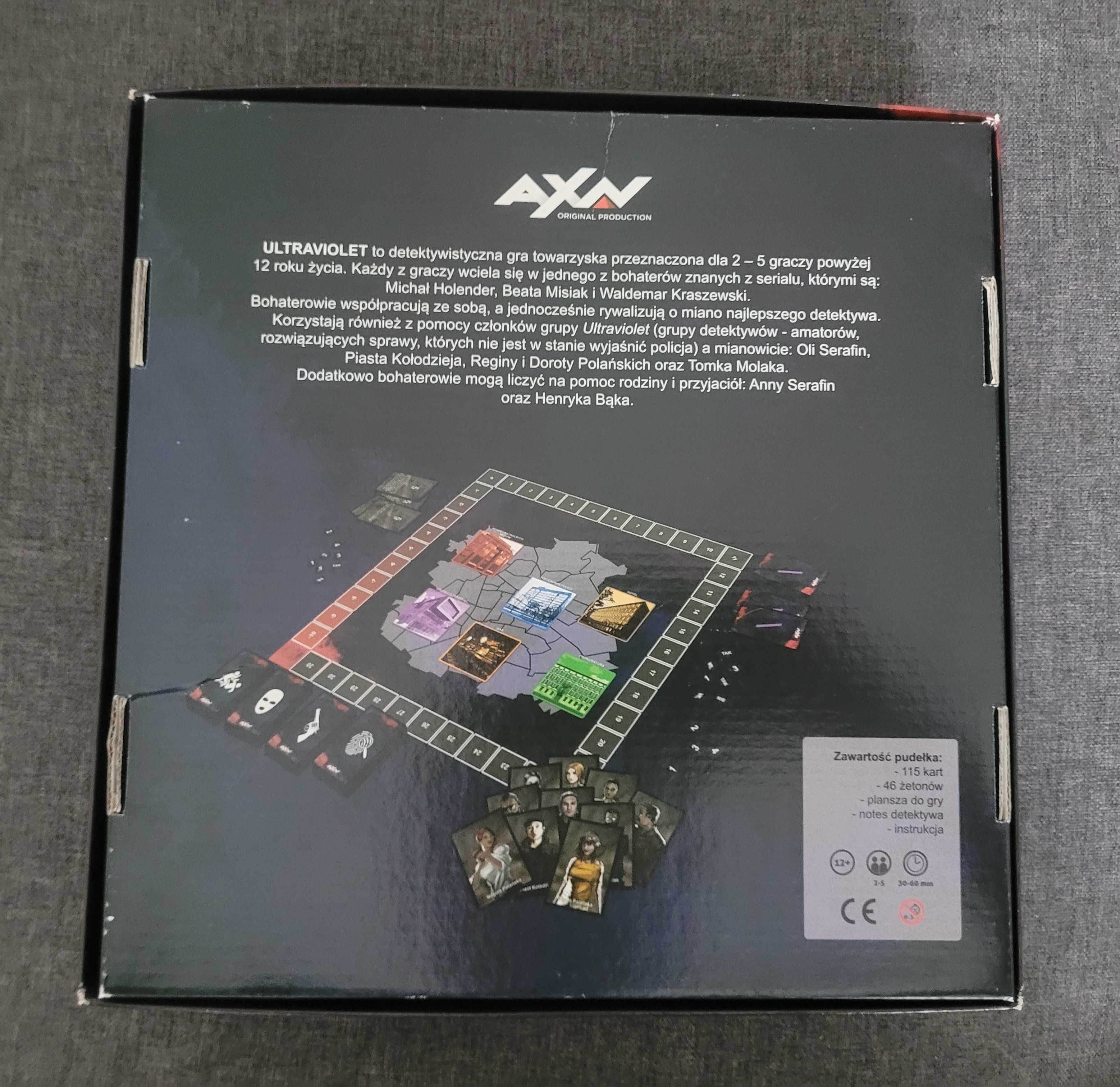 Gra planszowa Ultraviolet sygnowana logo stacji AXN limitowana wersja