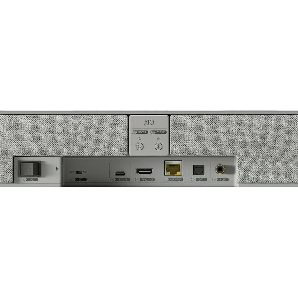 KEF XIO Srebrny Soundbar BT Wi-Fi 6 Dolby Atmos 820W RMS