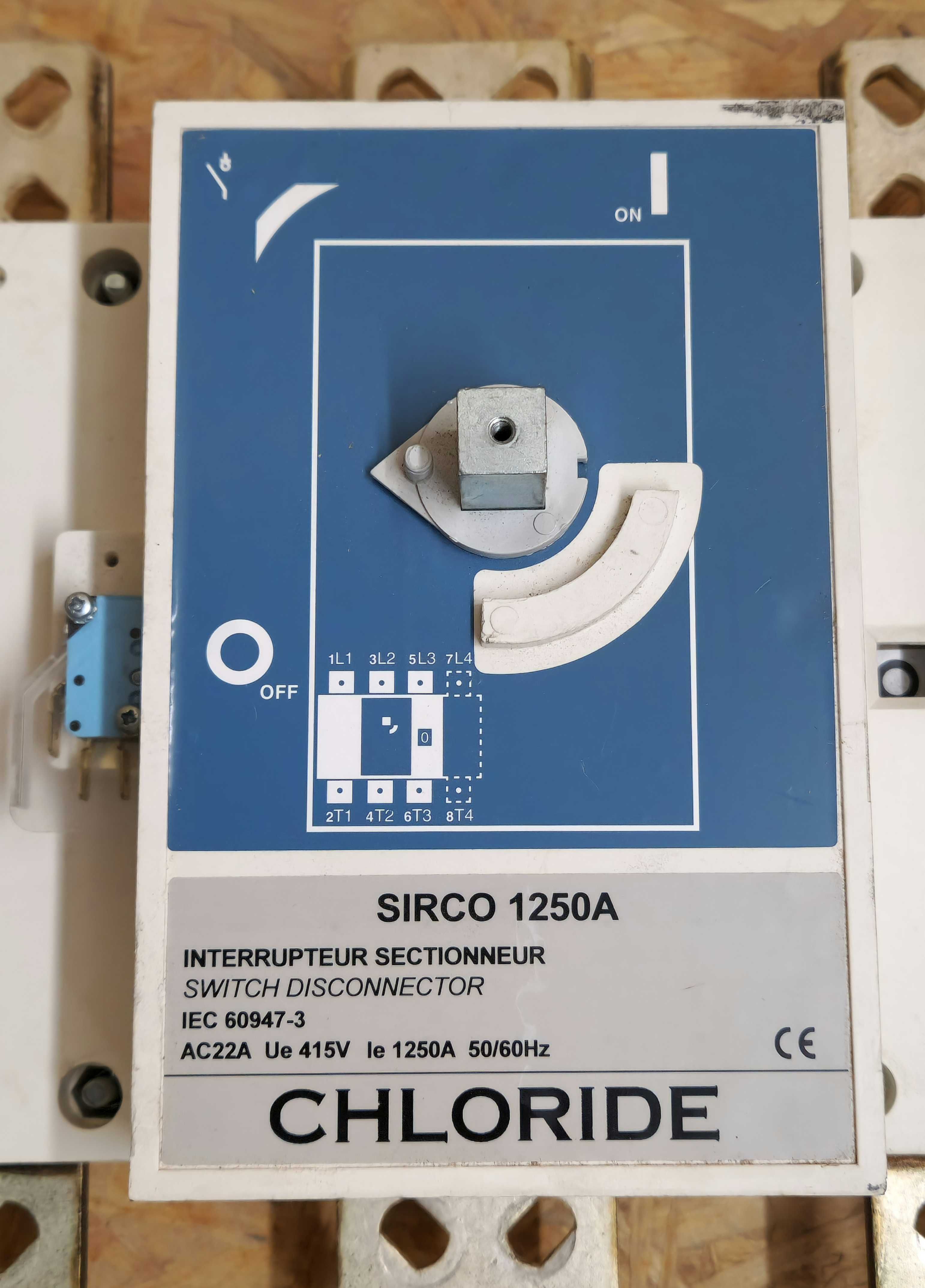 Chloride SIRCO 1250A – 3‑Pole Switch Disconnector – rozłącznik