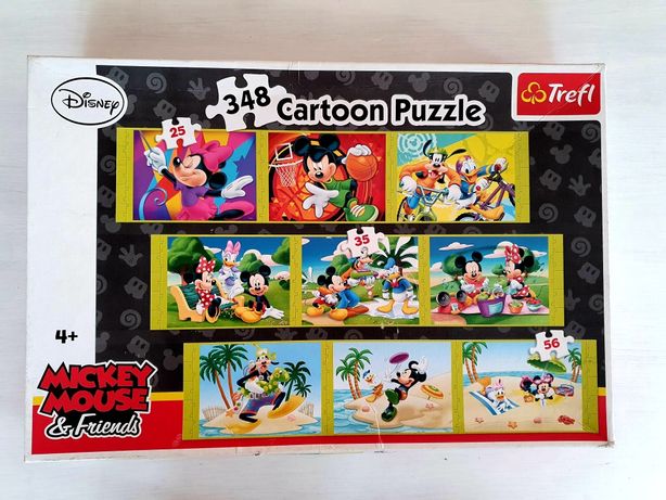 Trefl Cartoon Puzzle 348 Myszka Mickey Disney 9w1 4+