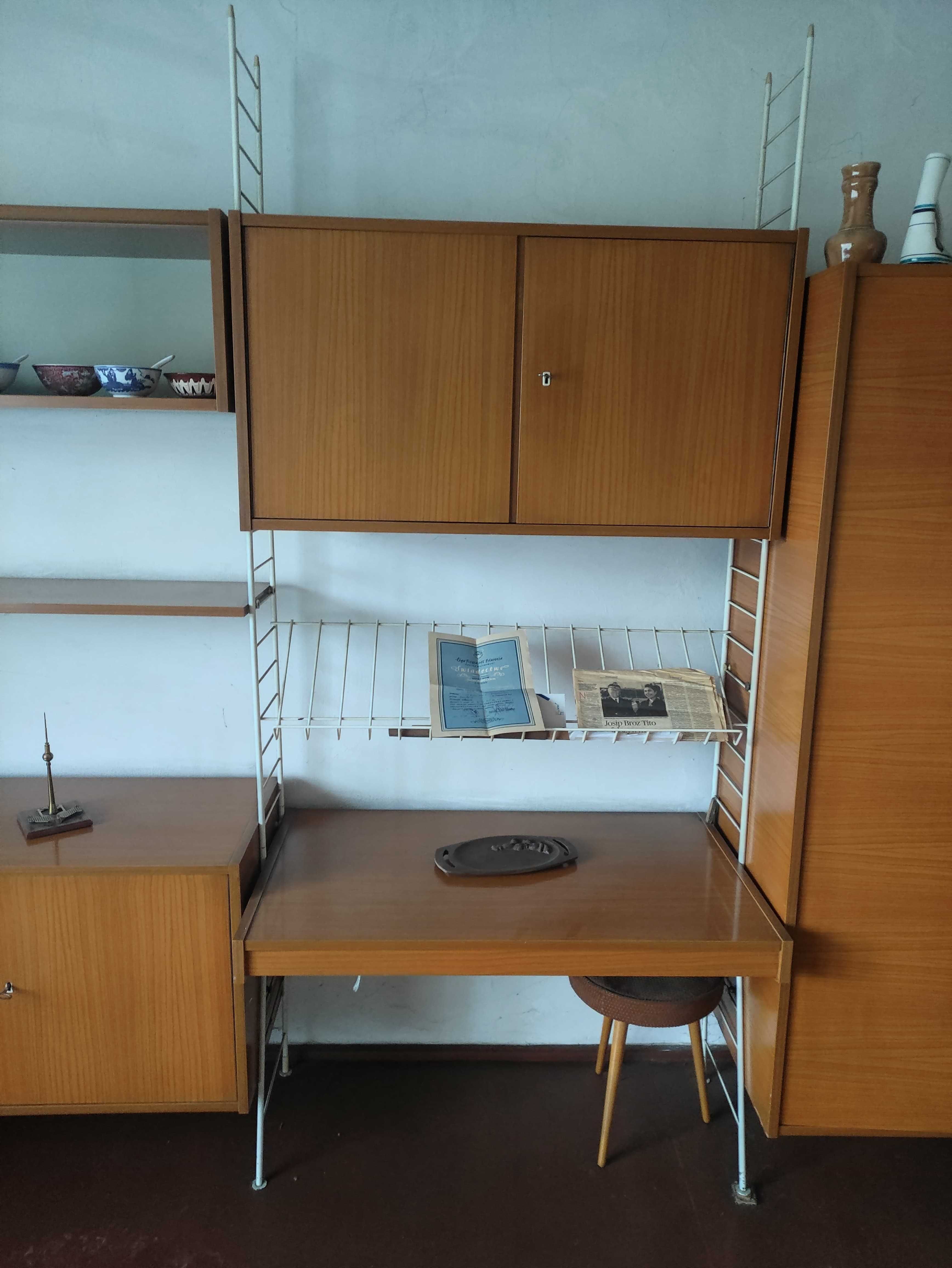 Komplet mebli modułowych PRL - stelaż/drabinka!