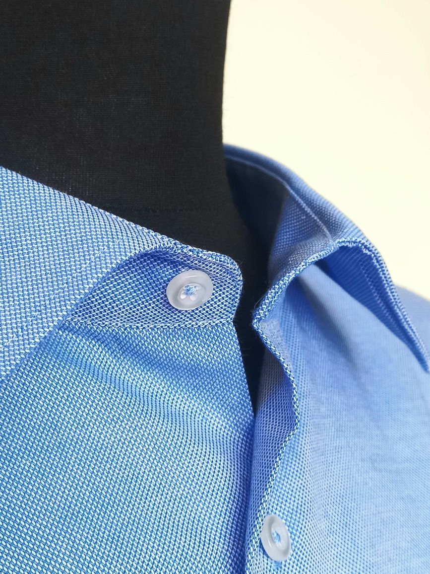 NOWA z metką duża (5XL) wizytowa niebieska męska koszula C&A premium
