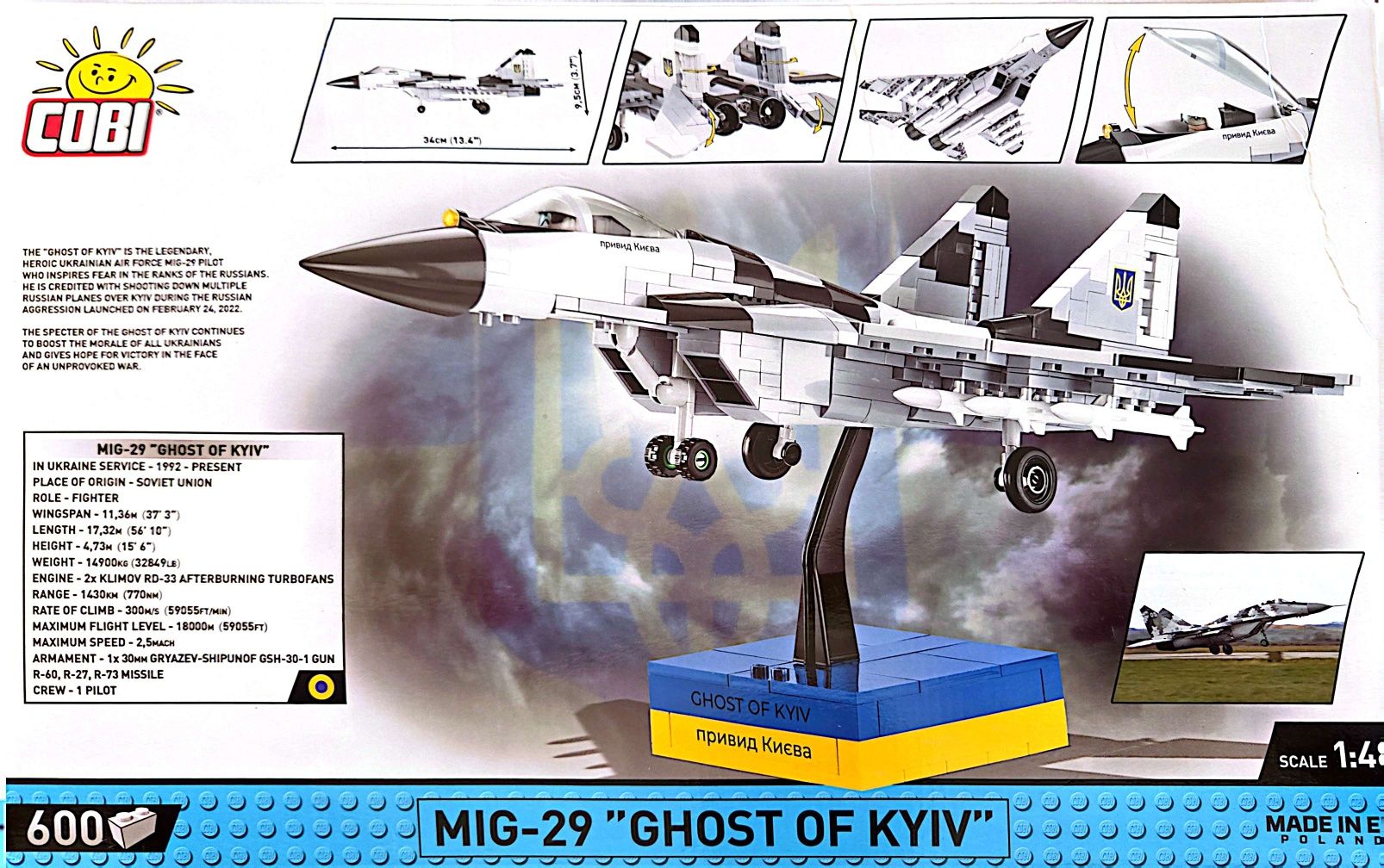 COBI Duch Kijowa Ghost Of Kyiv MIG-29 Samolot klocki NOWY