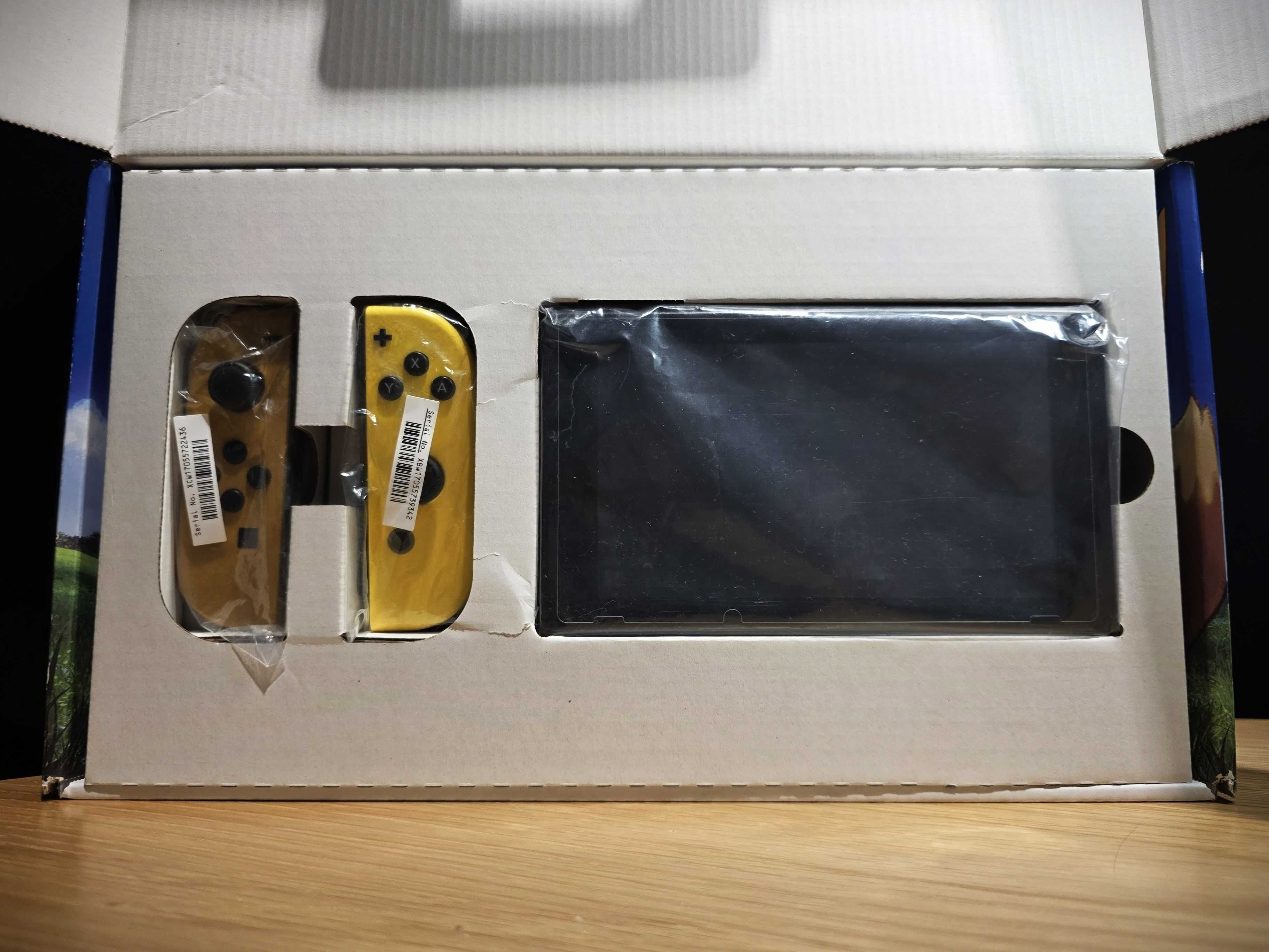 Komplet Konsola nintendo switch pokemon eevee pikachu pokeball