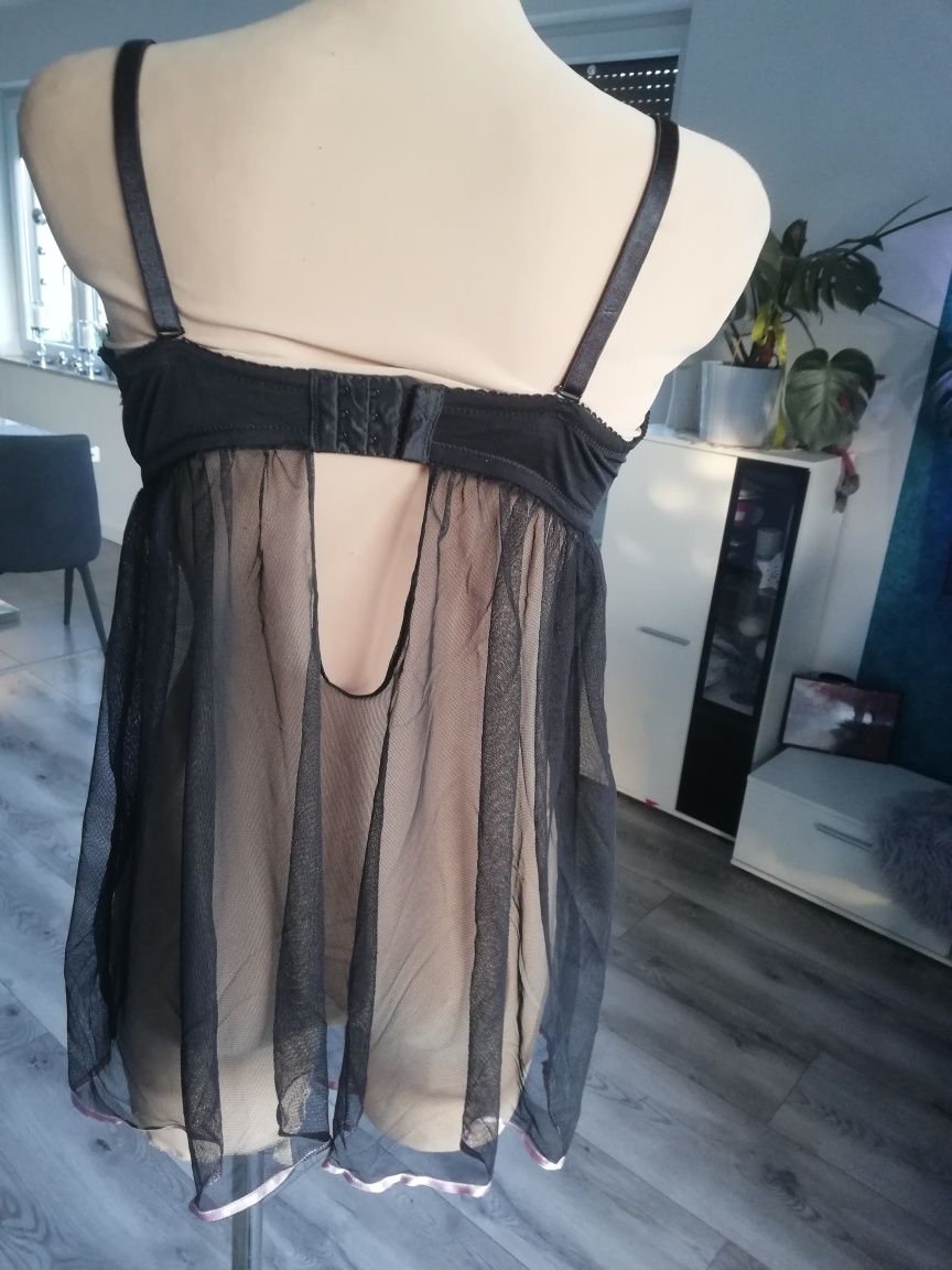 R. 44 Ann summers czarna seksowna koronkowa koszulka biustonosz
