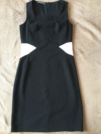Новое женское деловое черно белое офисное платье М(обмен нет)