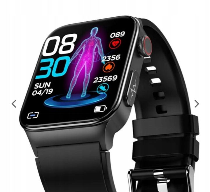 Smartwatch Z Funkcją Pomiaru Cukru Glukoza Tk12 Ciśnienie Menu Polski