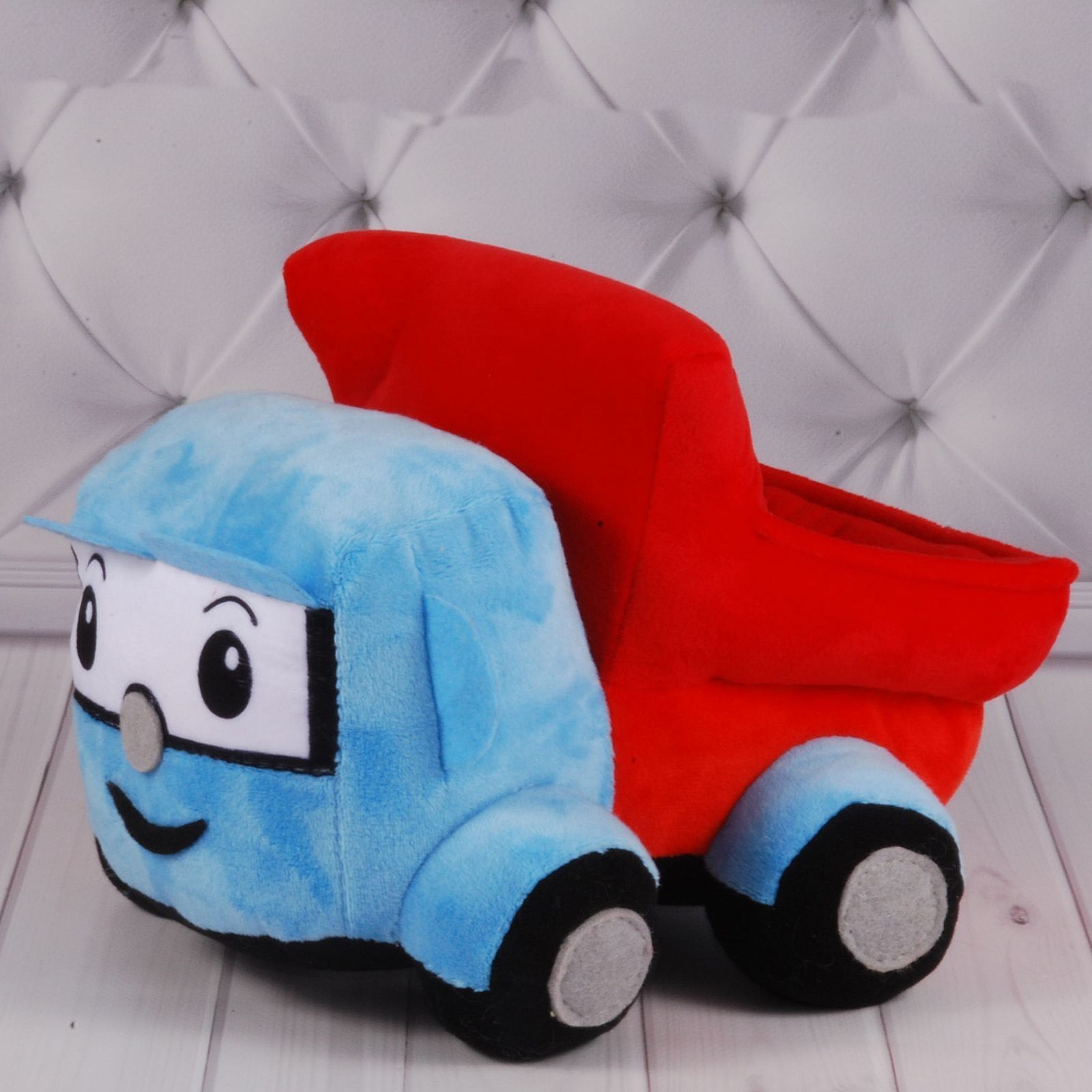 Мягкая игрушка синий трактор, машина