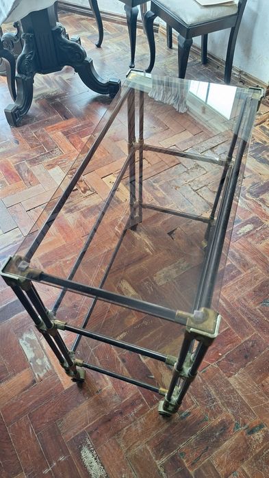 Mesa de vidro vintage