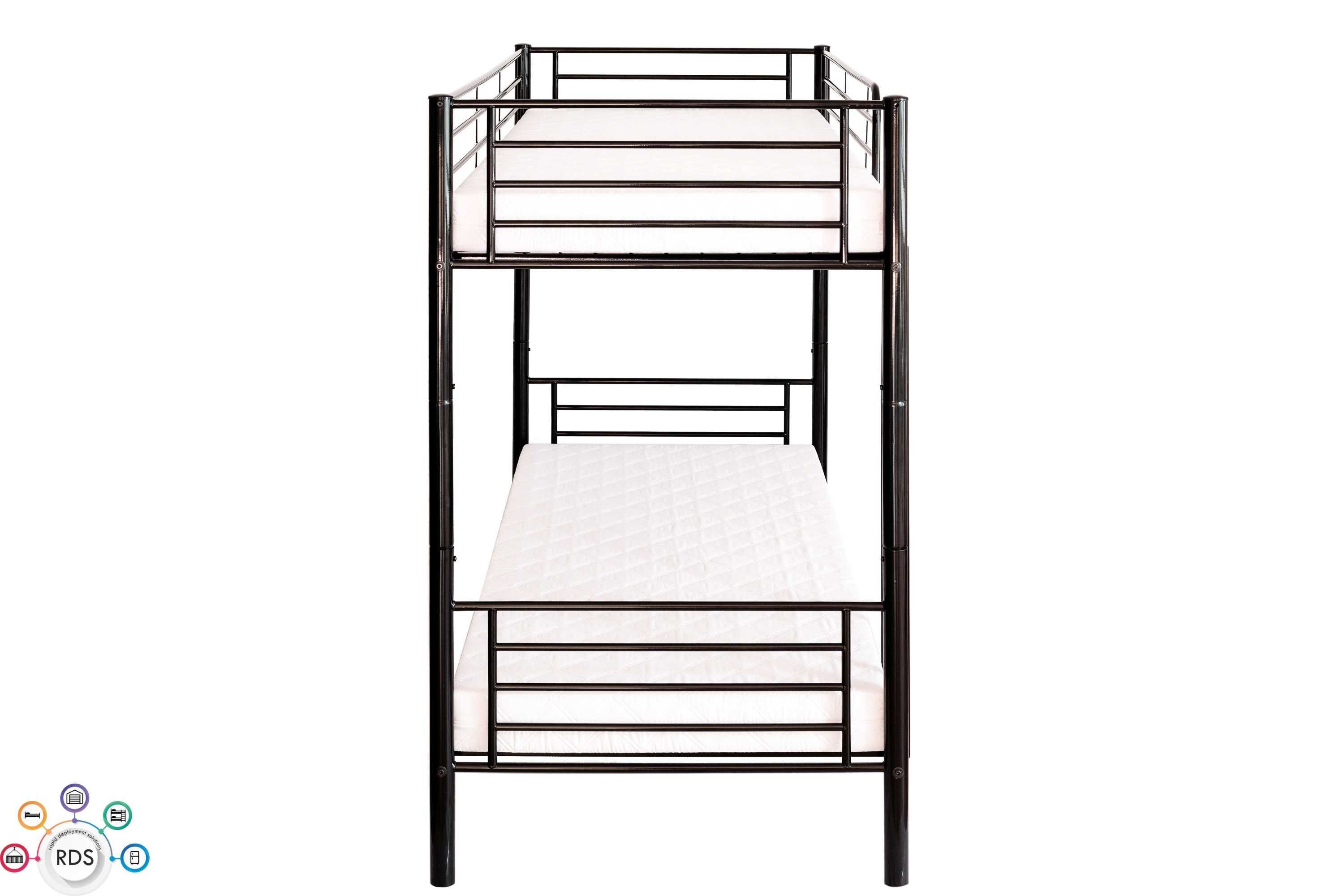 SOLIDNE Łóżko metalowe PIĘTROWE / POJEDYNCZE Wojskowe Hotelowe 200x90