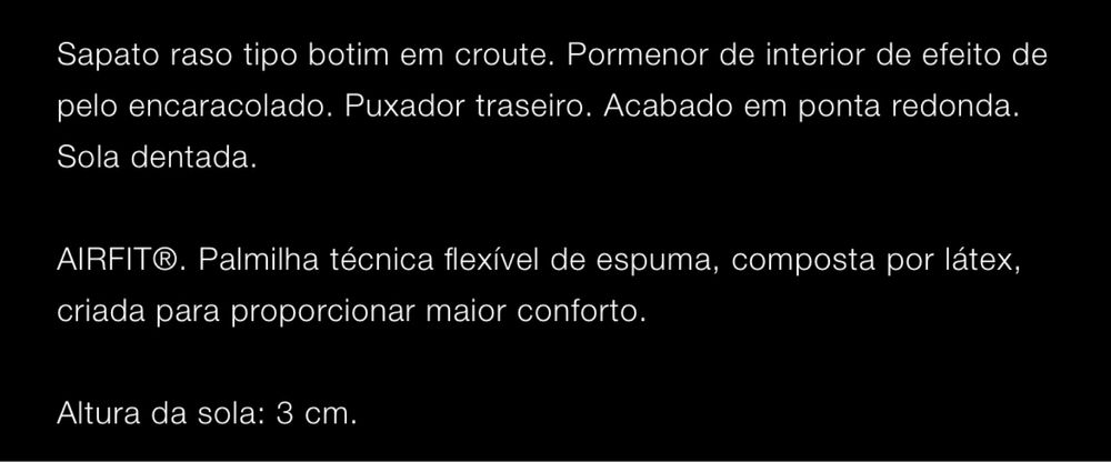 Botim Croute com pelo efeito encaracolado
