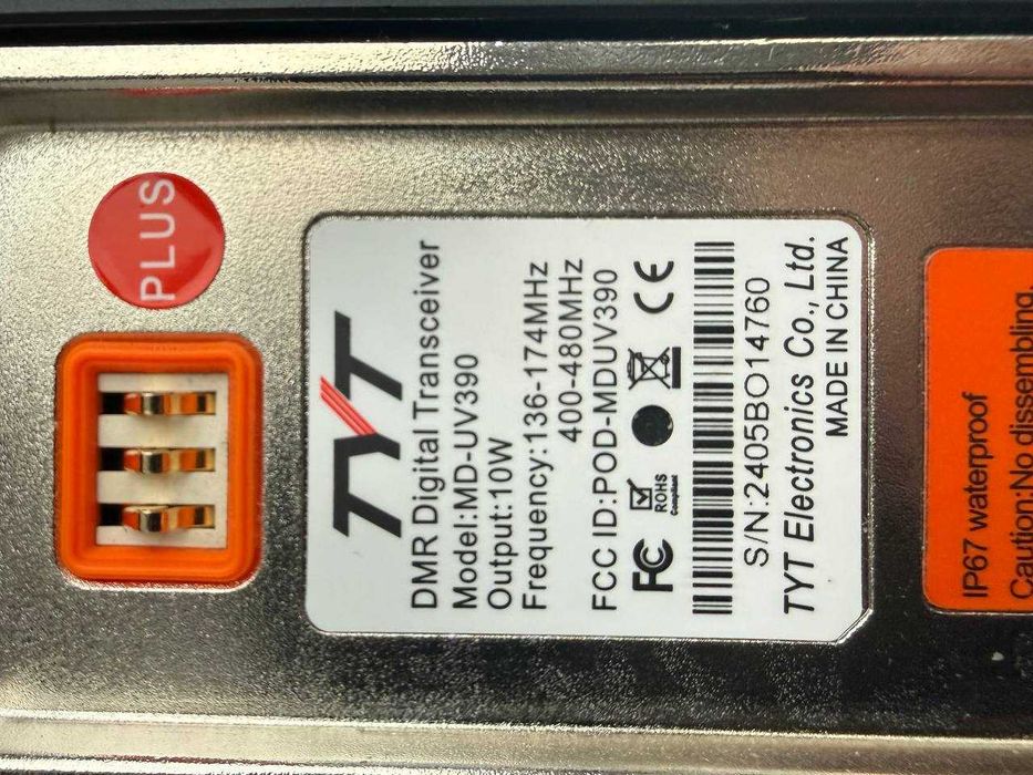 Радіостанція TYT MD-390 Plus, DMR,  тангента, OpenGD77,  10 Вт