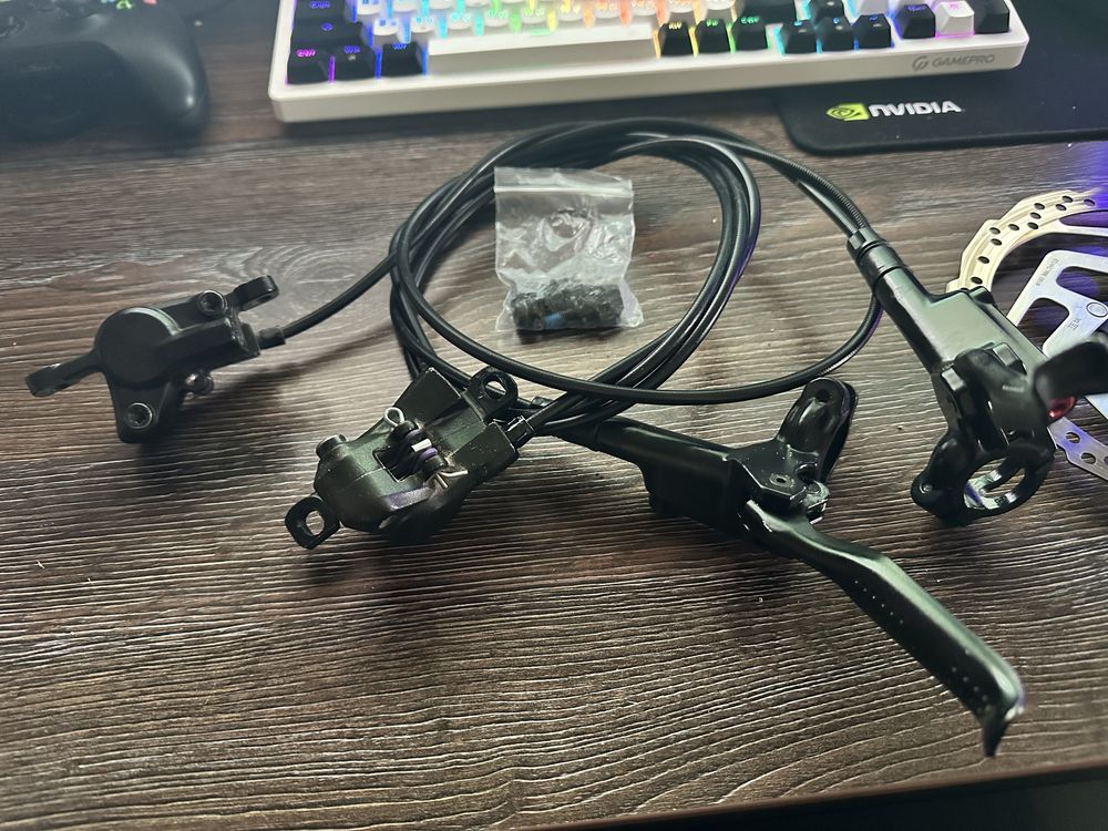 Гідравлічні гальма аналог Shimano mt 200 Повний комлект з роторами