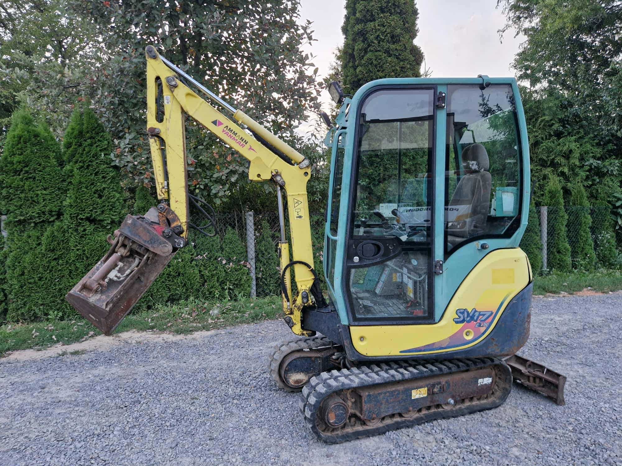 minikoparka  budowalana Yanmar SV17 / 2007 rok/ sprowdzona