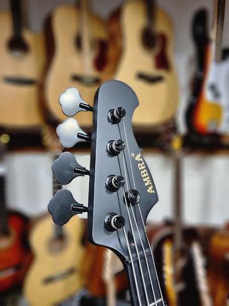 Satin Black Series Ambra Jazz Bass gitara basowa 4-strunowa