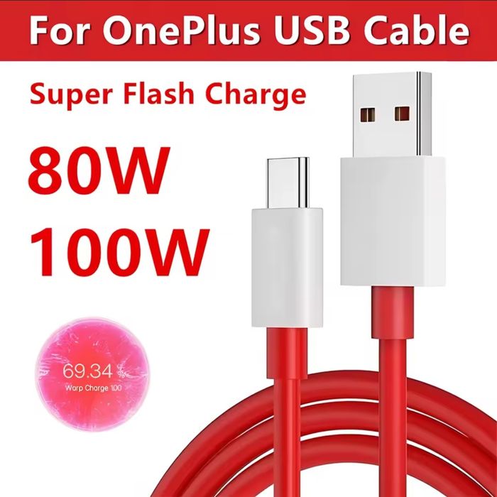 Новые кабеля для OnePlus с быстрой зарядкой SUPERVOOC 80/100W