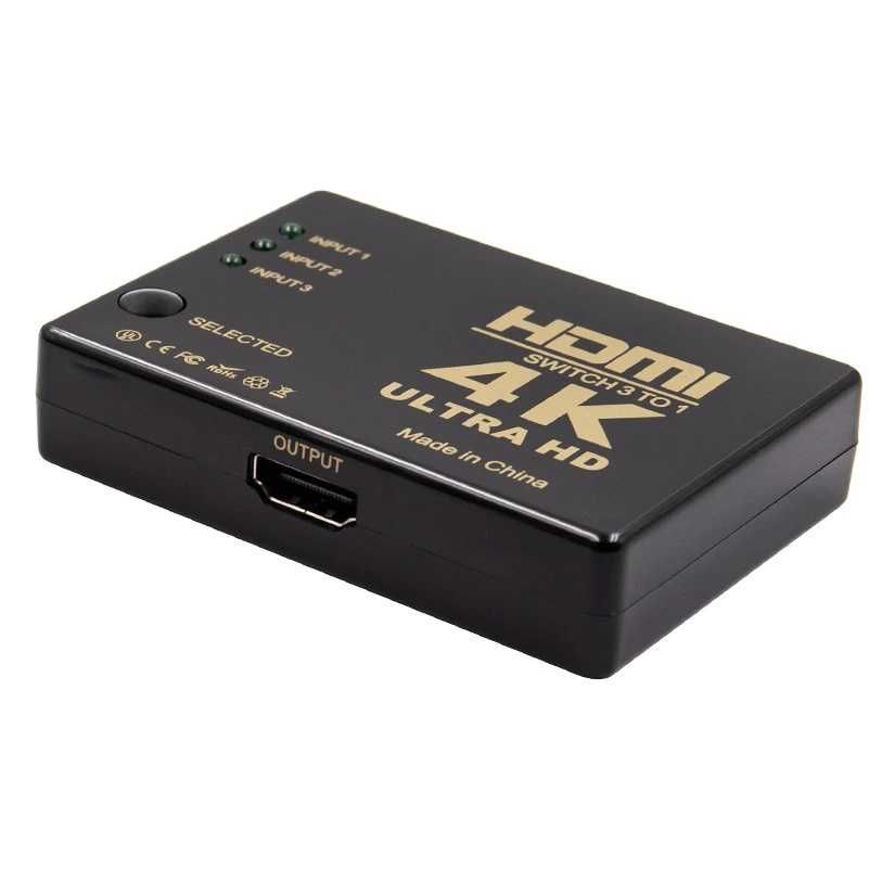 Comutador / Switch HDMI 2x1 / 3x1 / 5x1 1080P/4K c/s/ Comando PS3 PS4