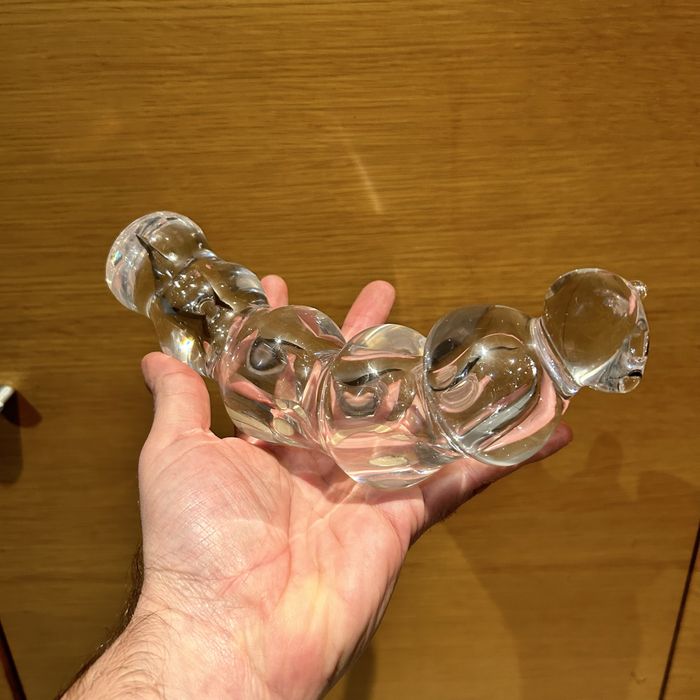 Cristal lagarta da Vilca assinada por Mario Drogi worm estatua crystal