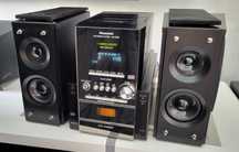 Panasonic mikrowieża FM RDS, cd, tape, aux - głośniki woofer i pilot