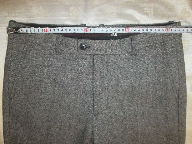 H&M мужские шерстяные брюки твидовые штаны р. 50