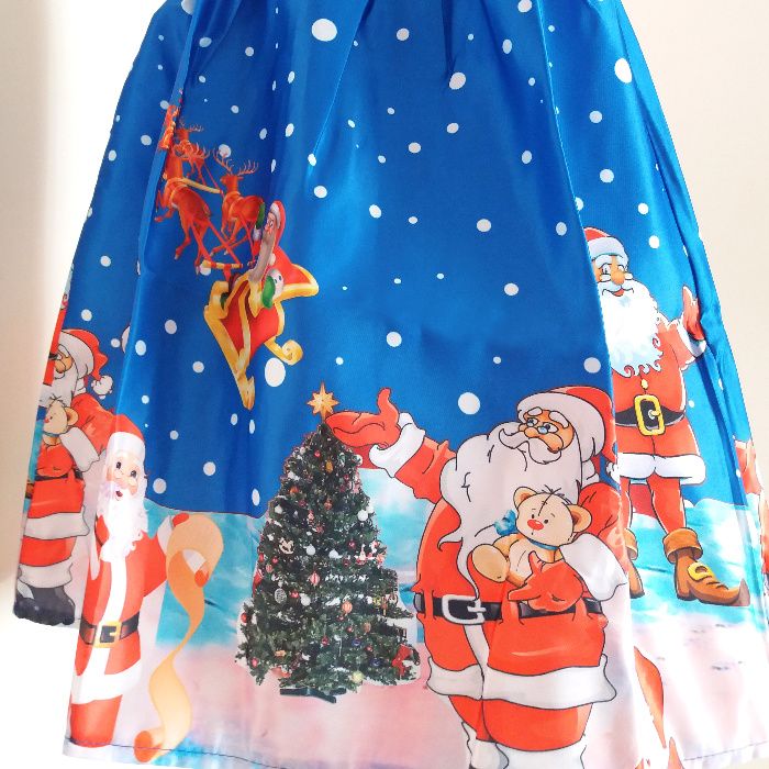 VESTIDO presente PAI NATAL p/ menina princesa  4, 5, 6, 7 anos - NOVO