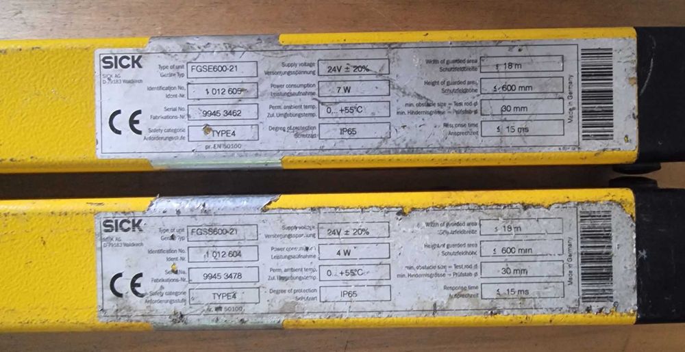 Kurtyny Świetlne SICK 30-FGS FGSS600-21 FGSE600-21