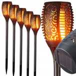 6x Lampa solarna z czujnikiem zmierzchu pochodnia latarnia ogrodowa