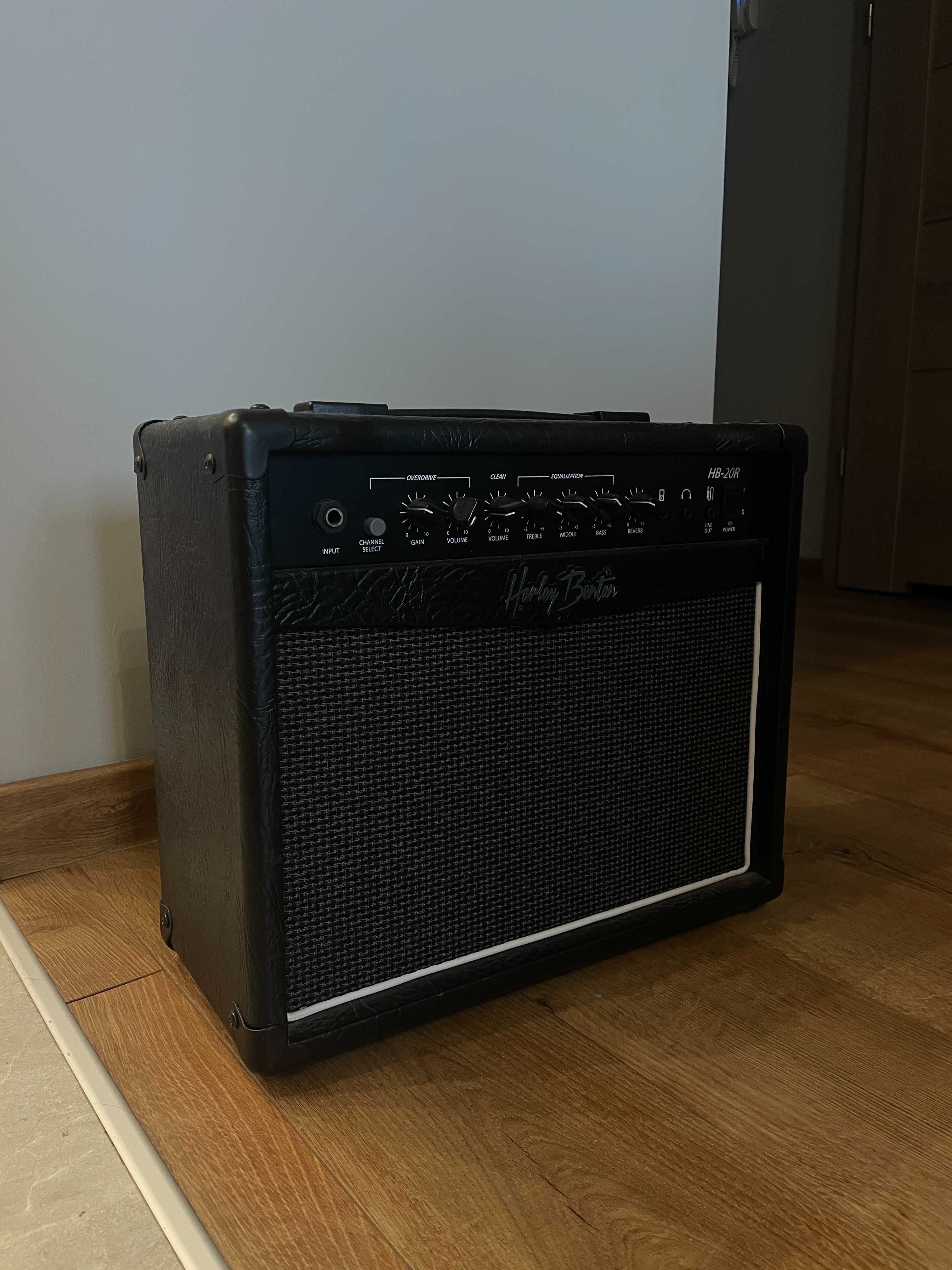 ZESTAW  Gitara elektryczna Harley Benton P90 Czarna + Wzmacniacz