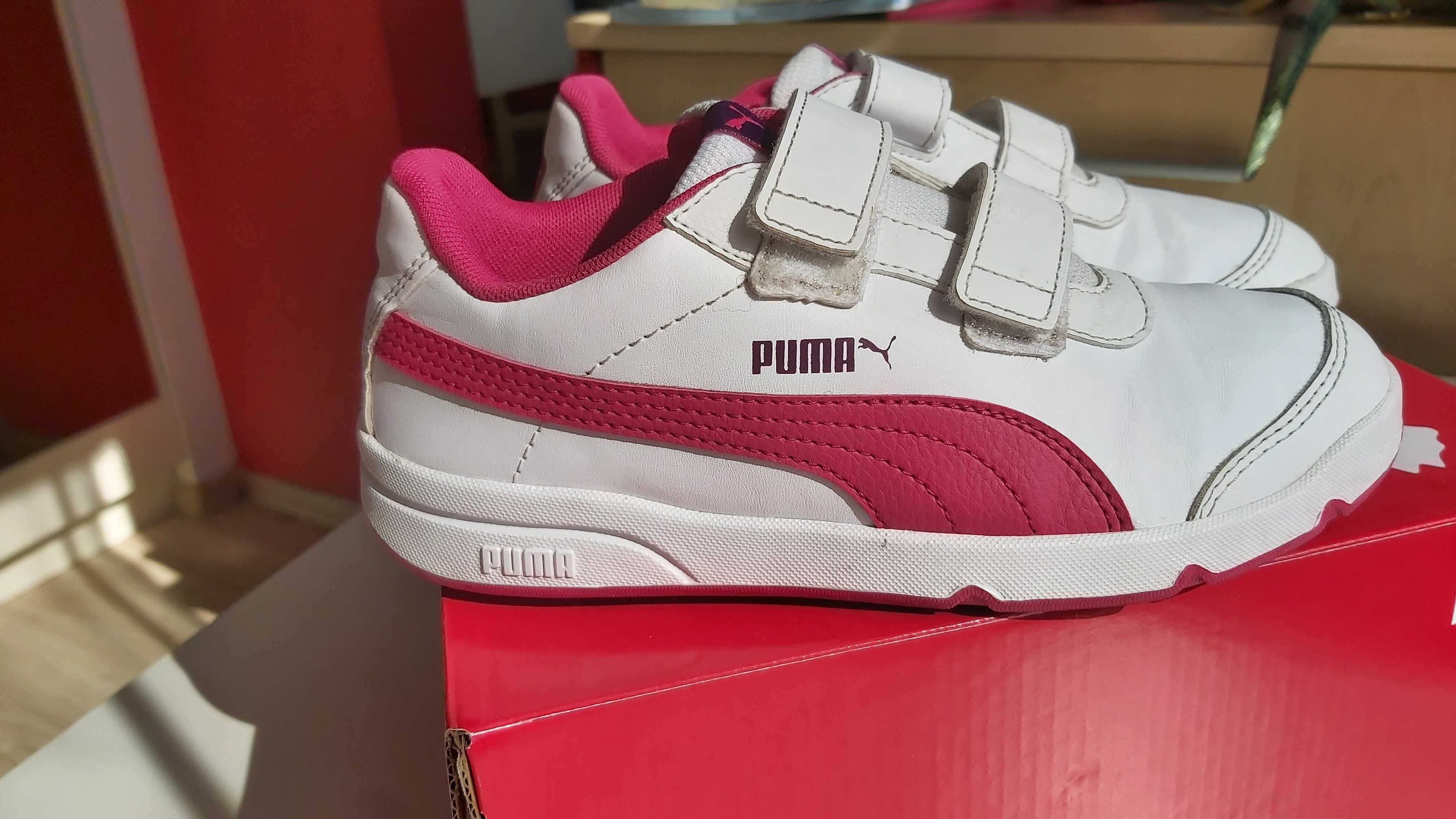 Puma buty buciki sportowe 35 biały czerwony