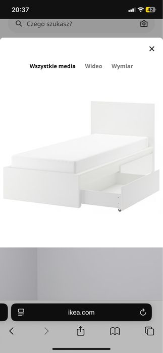 Łozko malm sprzedam szybko