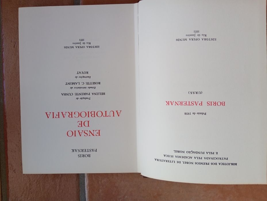 Boris Pasternak - Ensaio... - Autor Prémio Nobel em 1958